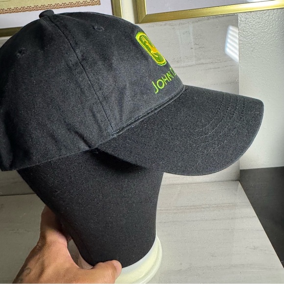 John Deere Black Hat with Green and Yellow Logo - Picture 5 of 7